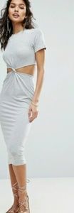 ASOS Twist Front bodycon dress with cutouts